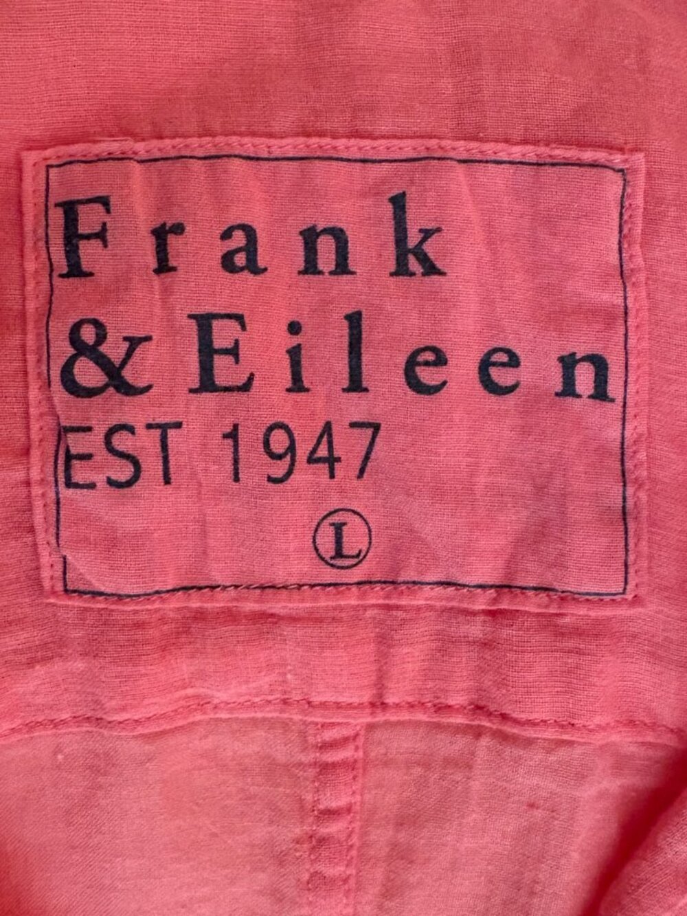 Frank & Eileen "Barry" Long Sleeve Button Down Shirt Size L 100% cotton - Picture 5 of 5